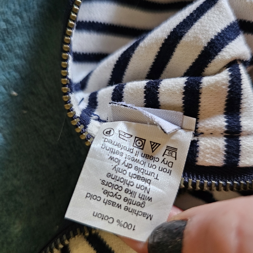 NEW Madewell Navy and White Vertical Stripe Skirt size Medium - Picture 7 of 10